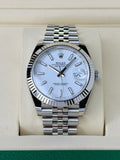 Rolex Datejust 41 White Fluted Jubilee 2026