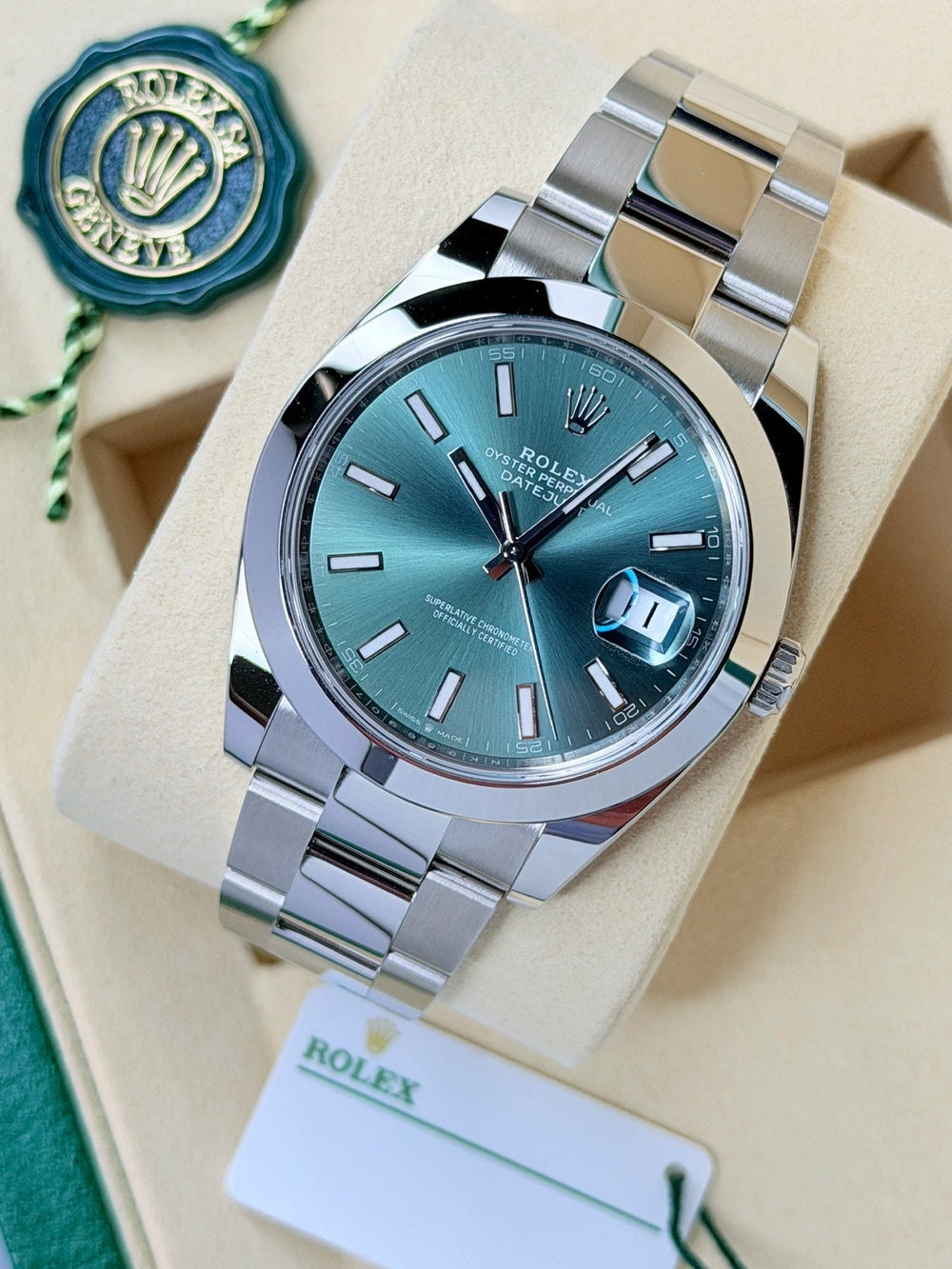 Rolex Datejust 41 Mint Green Smooth Oyster 2026