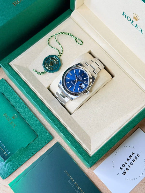 Rolex Datejust 41 Blue Fluted Oyster 2025