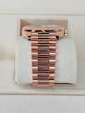 Rolex Day Date 40 Rose Gold Chocolate Baguette Diamonds Dial 2023