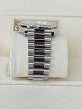 Rolex Day-Date 40 White Gold Silver Baguette Dial, Diamonds Bezel 2023