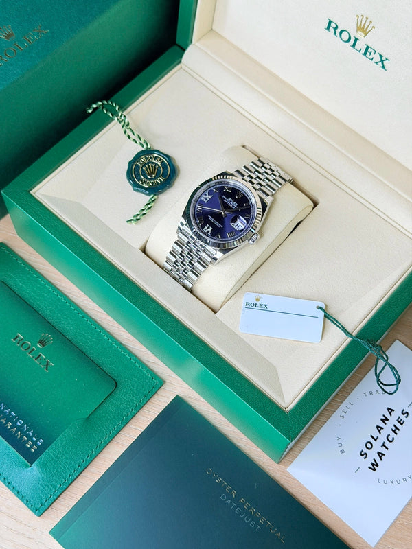Rolex Datejust 36 Aubergine Diamonds, Fluted, Jubilee 2025