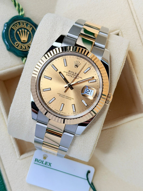 Rolex Datejust 41 Champagne, Fluted, Oyster 2025