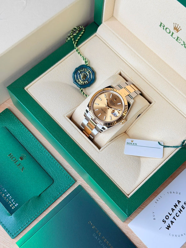 Rolex Datejust 41 Champagne, Fluted, Oyster 2025