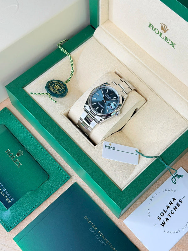 Rolex Datejust 36 Mint Green Smooth Oyster 2023