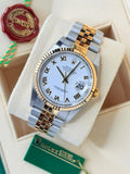 Rolex Datejust 36 White Roman Fluted Jubilee 2003