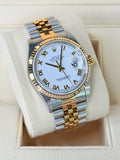 Rolex Datejust 36 White Roman Fluted Jubilee 2003