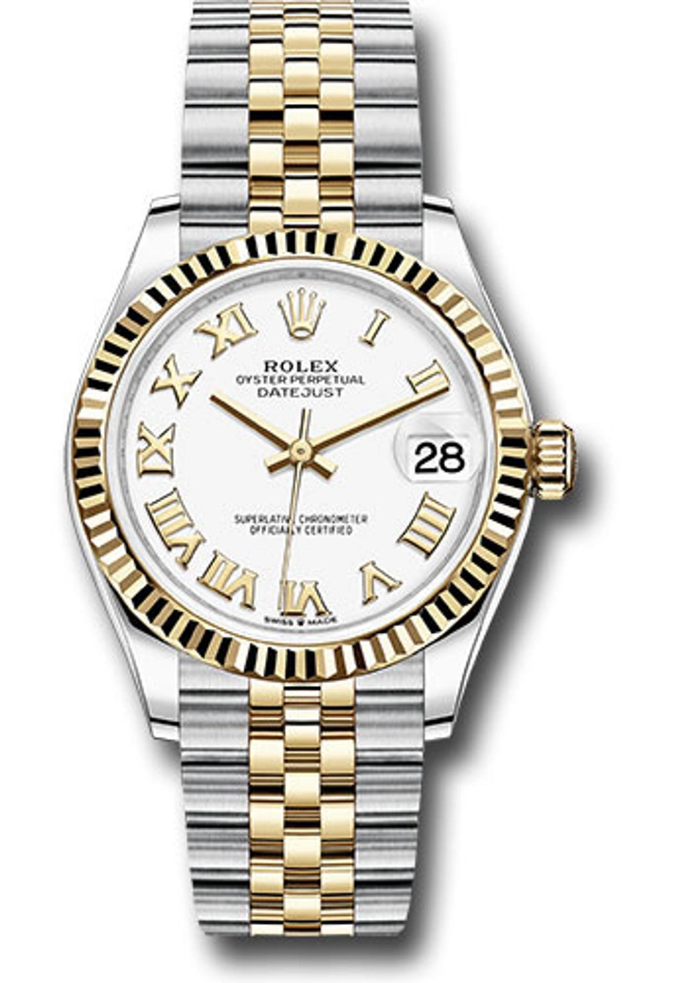 Rolex Datejust 31 White Roman Fluted Jubilee 2026