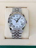 Rolex Datejust 36 White Roman Fluted Jubilee 2019