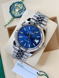 Rolex Datejust 41 Blue Fluted Jubilee 2025