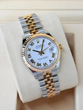 Rolex Datejust 31 White Roman Fluted Jubilee 2026
