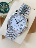 Rolex Datejust 36 White Roman Fluted Jubilee 2019