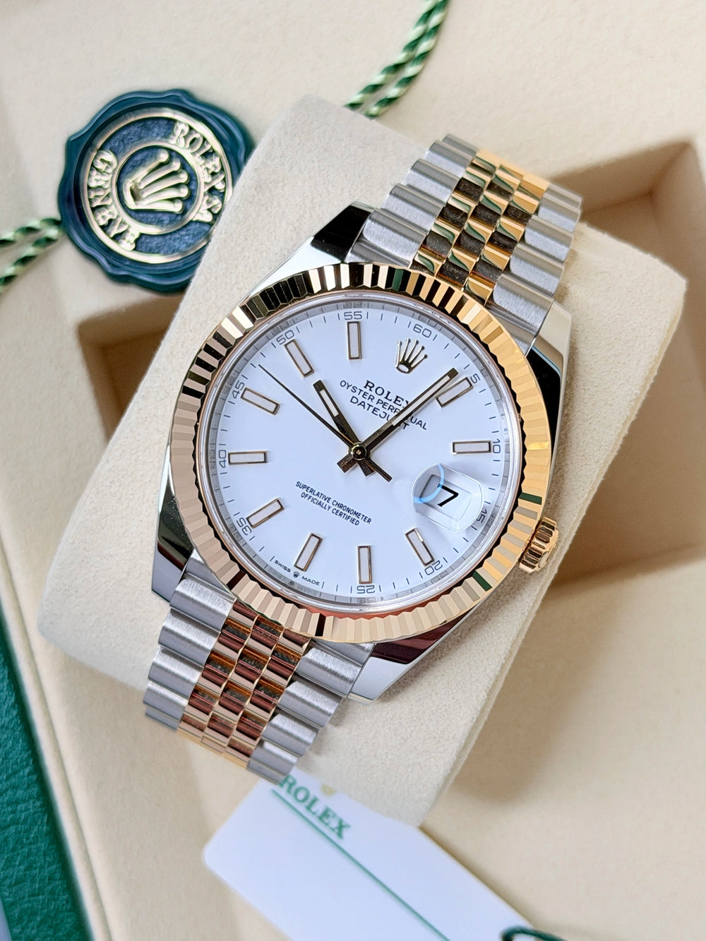 Rolex Datejust 41 White Fluted Jubilee 2026