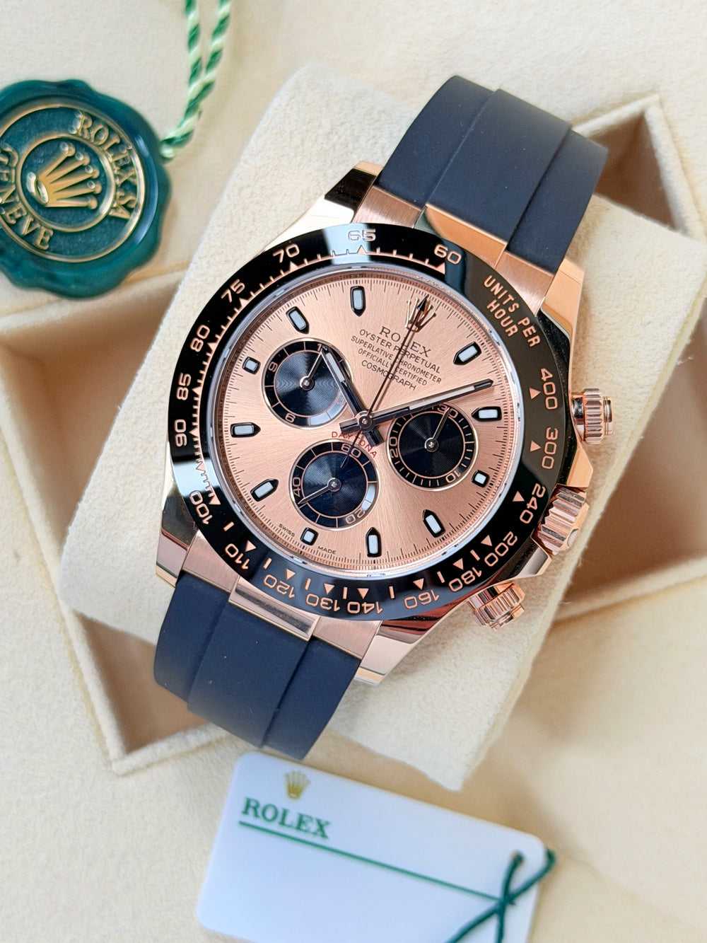 Rolex Daytona Pink Sundust Dial on Oysterflex 2020